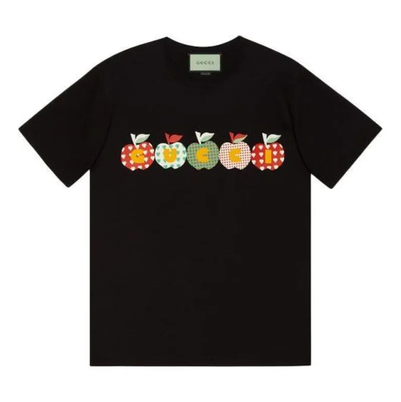 GUCCI FW21 Apple Short Sleeves Tee 'Black' 548334-XJDNA-1082 sold by KicksCrew