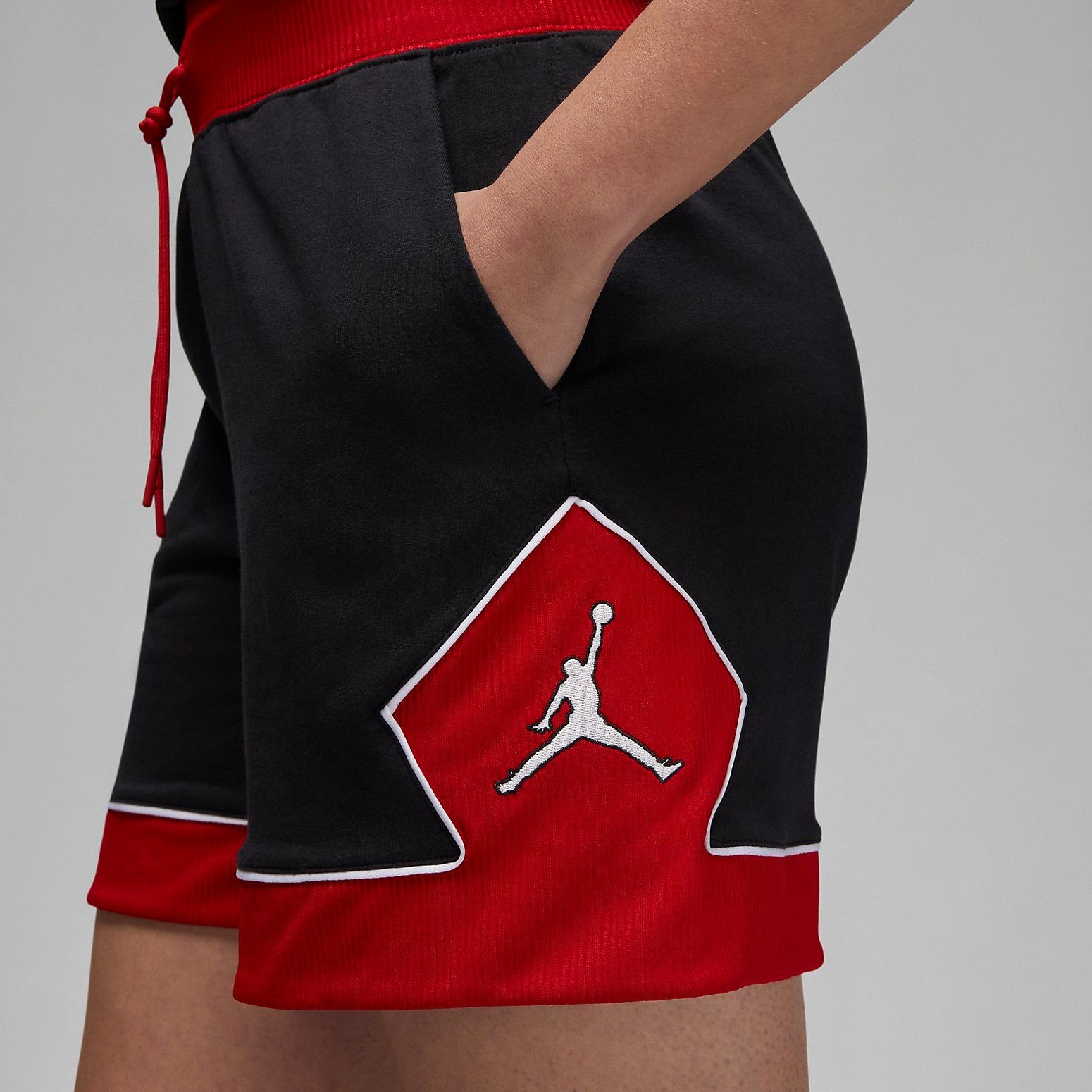 (WMNS) Air Jordan Diamond Short 'Black Red' DZ3352-010 sold by KicksCrew product image thumbnail 3