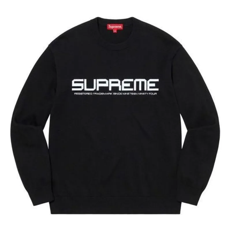 Supreme Kanji Logo Crewneck 'Black Yellow' SUP-SS20-547