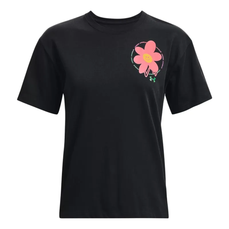 (WMNS) Under Armour Bloom Heavyweight T-shirt 'Black' 1376472-001 sold by KicksCrew