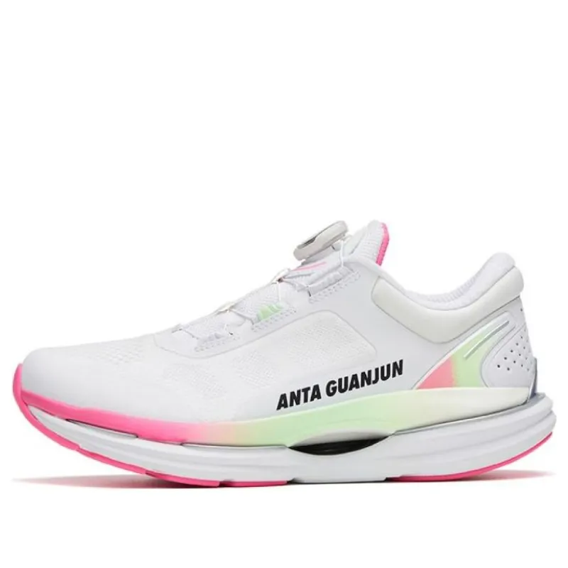 (WMNS) ANTA Running Series Sneakers 'White Green Pink' 122315581A-2 sold by KicksCrew