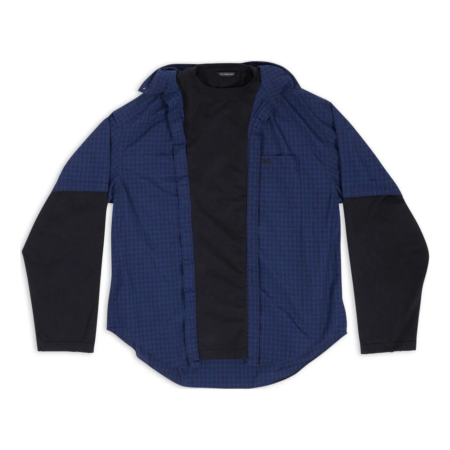 Balenciaga BB Icon Trompe L'oeil Shirt 'Navy Black' 699227TNM428060 sold by KicksCrew