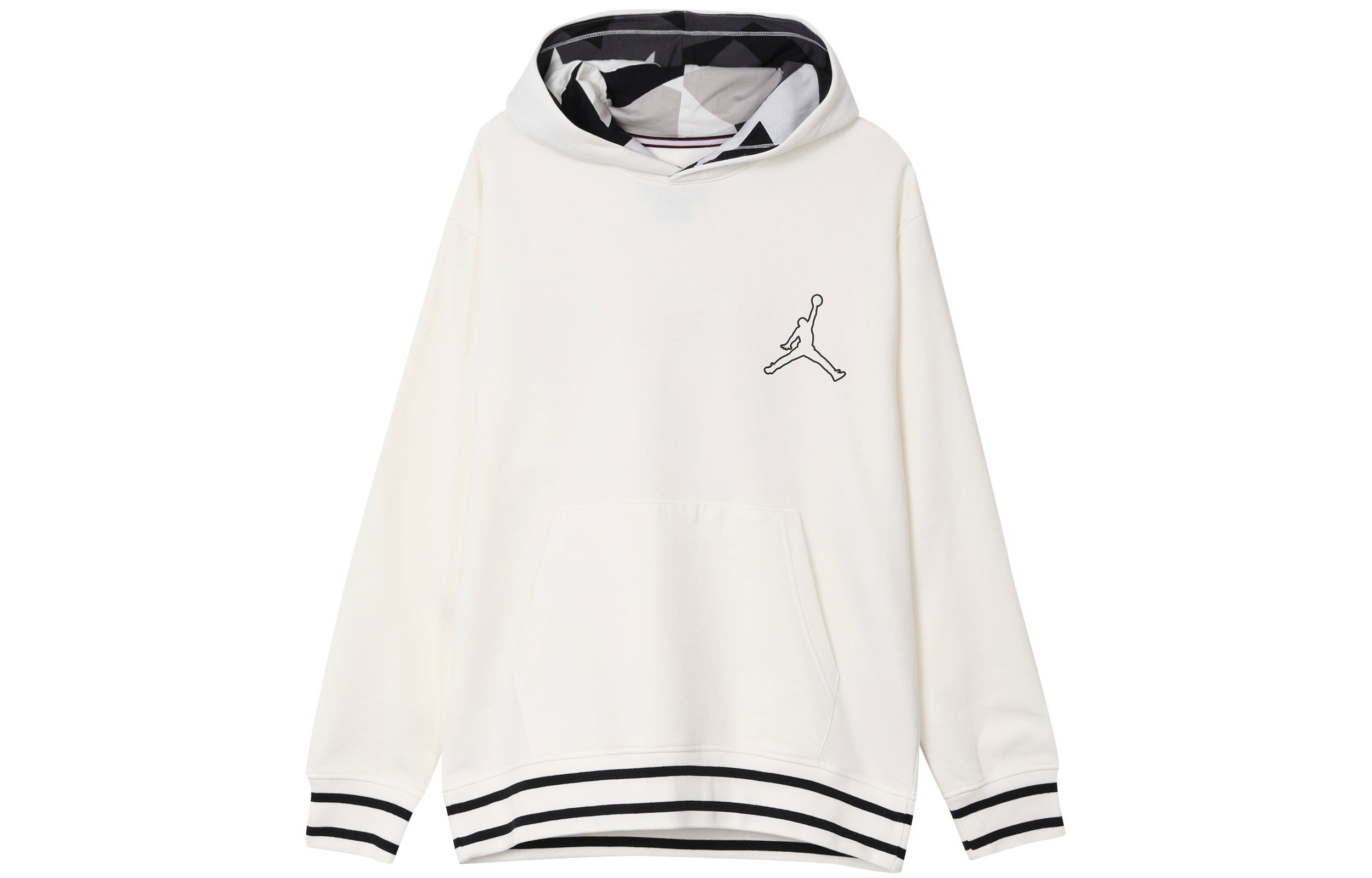 Air Jordan Jumpman Fleece Hoodie 'White Black' FD7403-133 sold by KicksCrew product image thumbnail 2