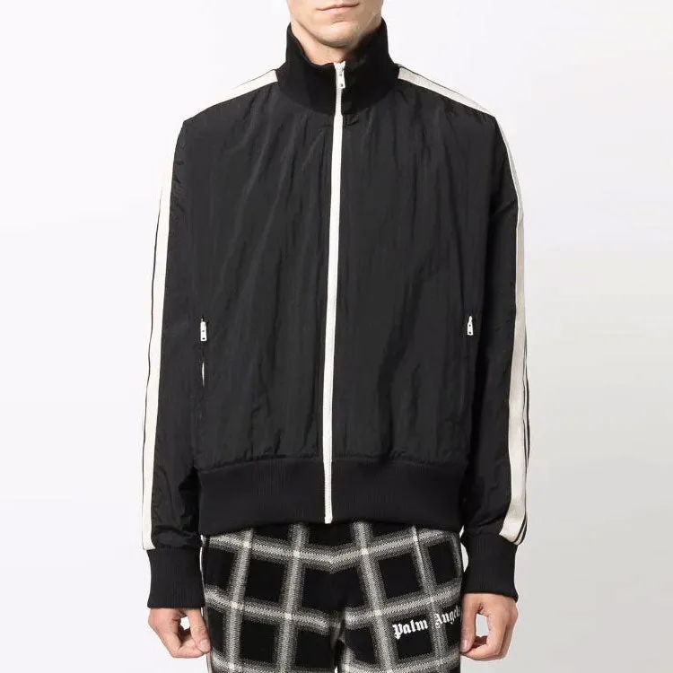 Palm Angels Nylon Track Jacket 'Black Off-White' PMBD030C99FAB0011001 sold by KicksCrew product image thumbnail 3