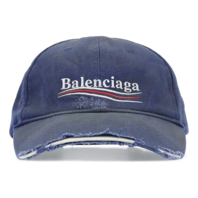Balenciaga Political Campaign Destroyed Cap 'Blue' 661884410B2-4277 sold by KicksCrew
