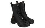(WMNS) LOUIS VUITTON LV Circle Ruby Flat Ranger Boots 'Black with Brown Monogram' 1AB12T sold by KicksCrew