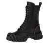 (WMNS) LOUIS VUITTON LV Circle Ruby Flat Ranger Boots 'Black with Brown Monogram' 1AB12T sold by KicksCrew