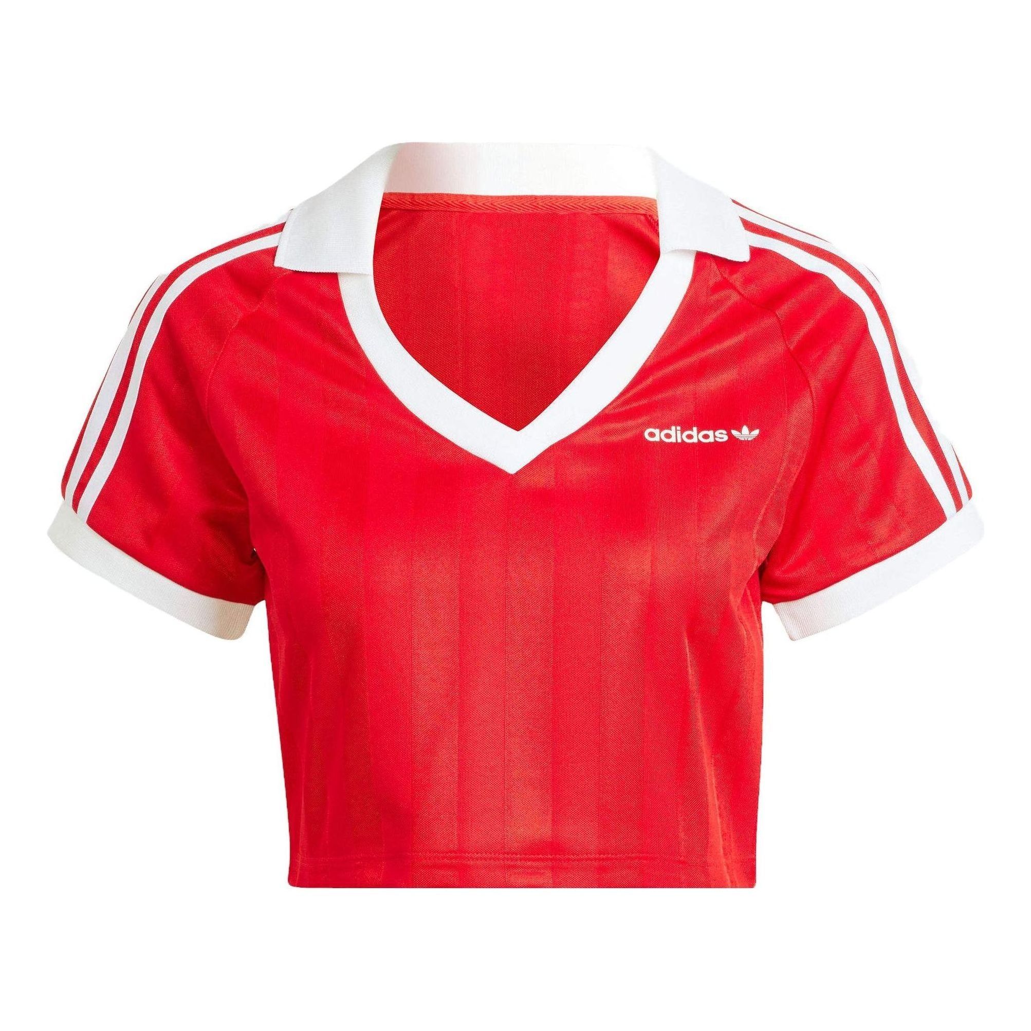 (WMNS) adidas Football Crop Top 'Red' IR9778 sold by KicksCrew