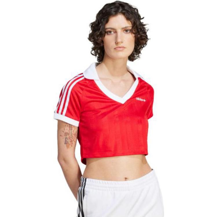 (WMNS) adidas Football Crop Top 'Red' IR9778 sold by KicksCrew product image thumbnail 2