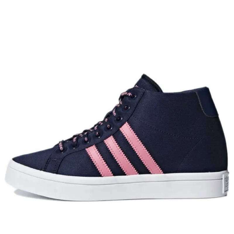 (WMNS) adidas Originals Courtvantage Heel 3ST 'Black White Pink' F36310 sold by KicksCrew