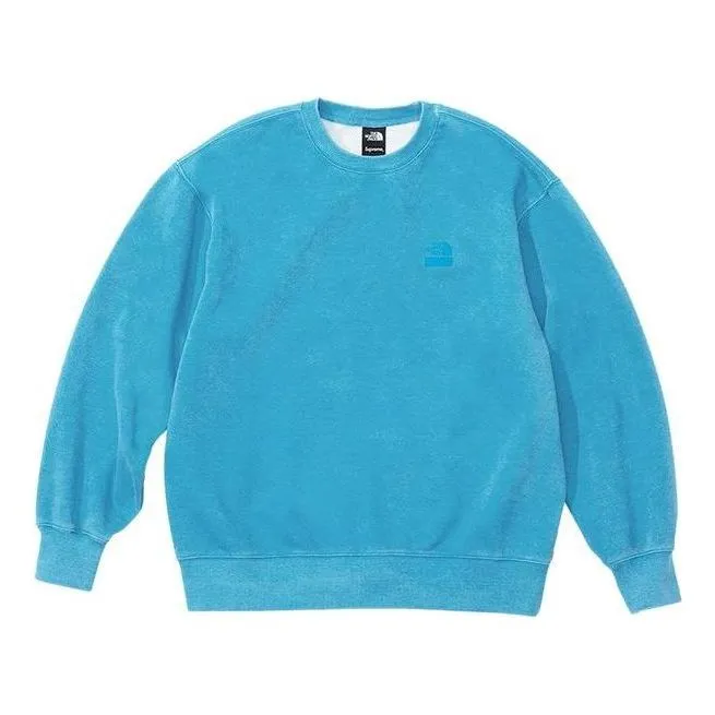 Supreme x The North Face Pigment Printed Crewneck 'Blue' SUP-SS21-741 sold by KicksCrew