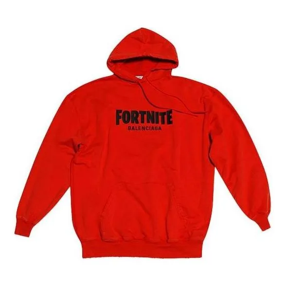 Balenciaga x FORTNITE Hoodie Medium Fit 'Red' 600583TLVO46506 sold by KicksCrew