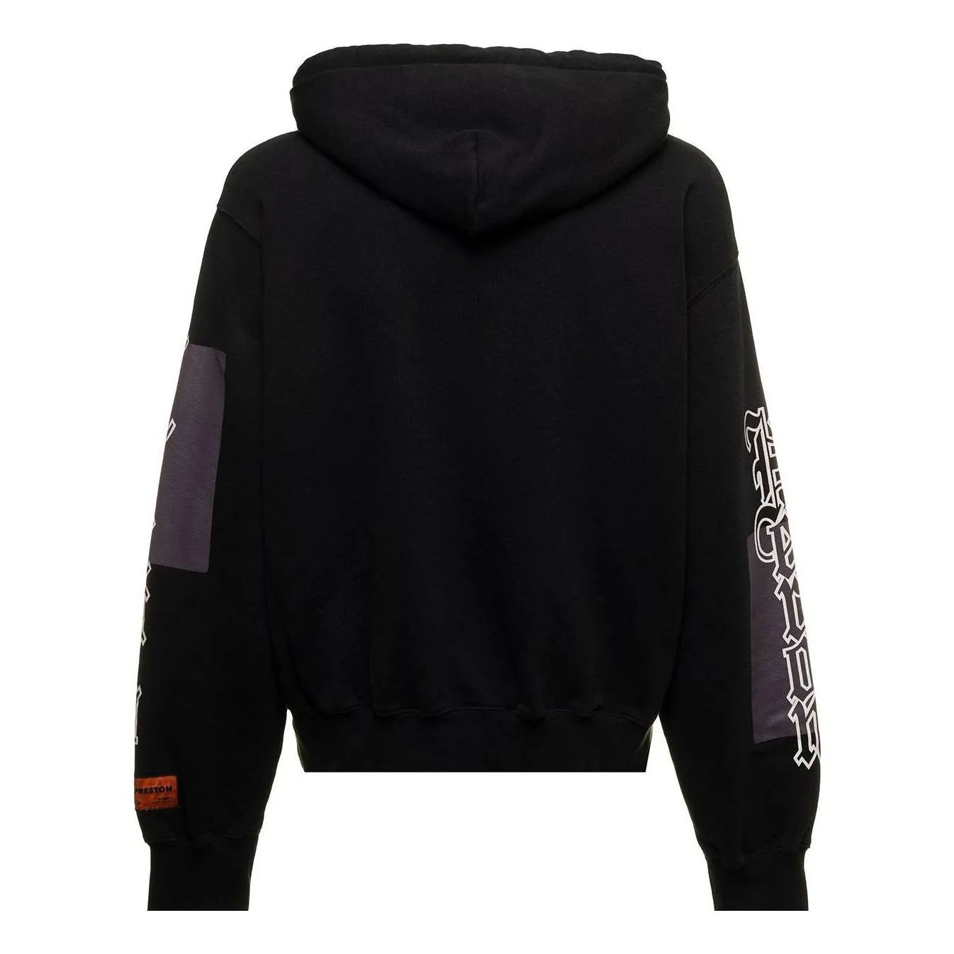 HERON PRESTON FW22 Logo-print Cotton Hoodie 'Black' HMBB024F22JER0021009 sold by KicksCrew product image thumbnail 2