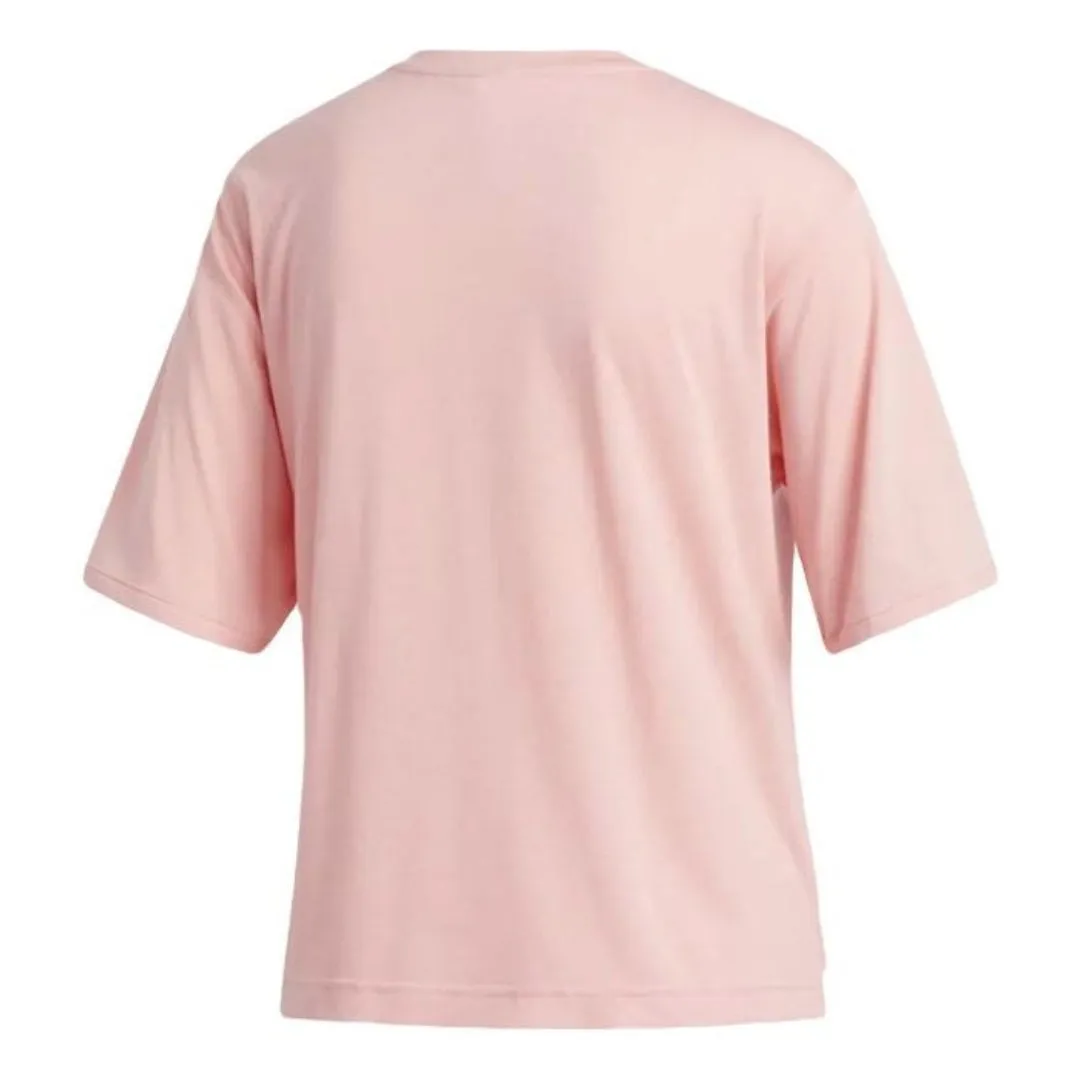 (WMNS) adidas T-Shirt Asia Sizing 'Pink White' FM1655 sold by KicksCrew product image thumbnail 2