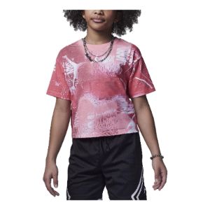 (GS) Air Jordan Essentials New Wave Allover Print T-Shirt 'Coral Chalk' 45C403-A7L sold by KicksCrew