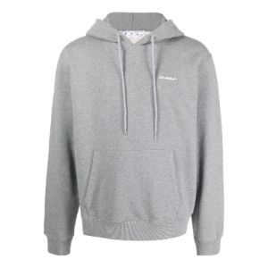 Off-White Wave Outline Diagonal Slim Hoodie 'Grey Marl' OMBB097F22FLE0150801 sold by KicksCrew