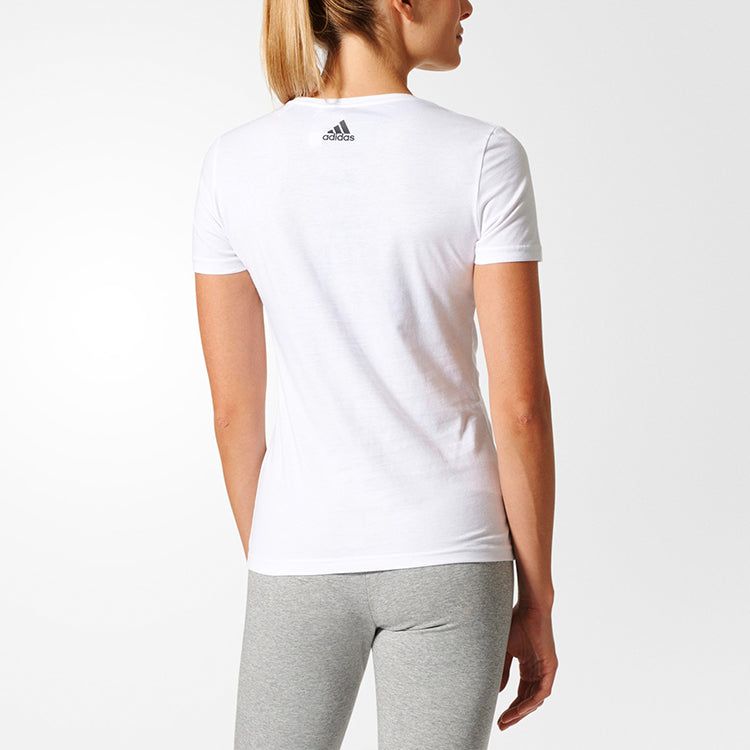 (WMNS) adidas Special Linear T-Shirt 'White Black' BP8374 sold by KicksCrew product image thumbnail 4