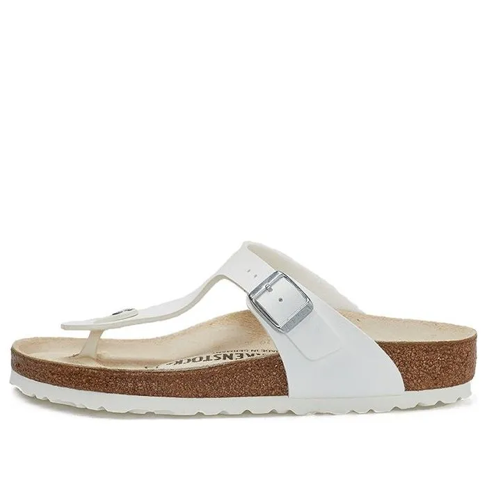 Birkenstock Gizeh Birko-Flor Narrow Fit Sandals 'White' 43731 sold by KicksCrew