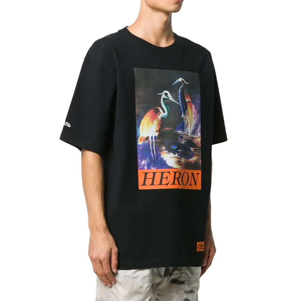 HERON PRESTON Heron Times Regular T-shirt 'Black' HMAA020F20JER0021020 sold by KicksCrew product image thumbnail 2