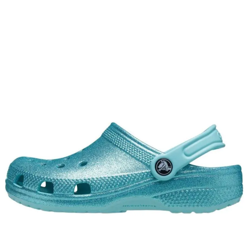 (GS) Crocs Classic Glitter Clog 'Blue Teal' 206993-4SS sold by KicksCrew