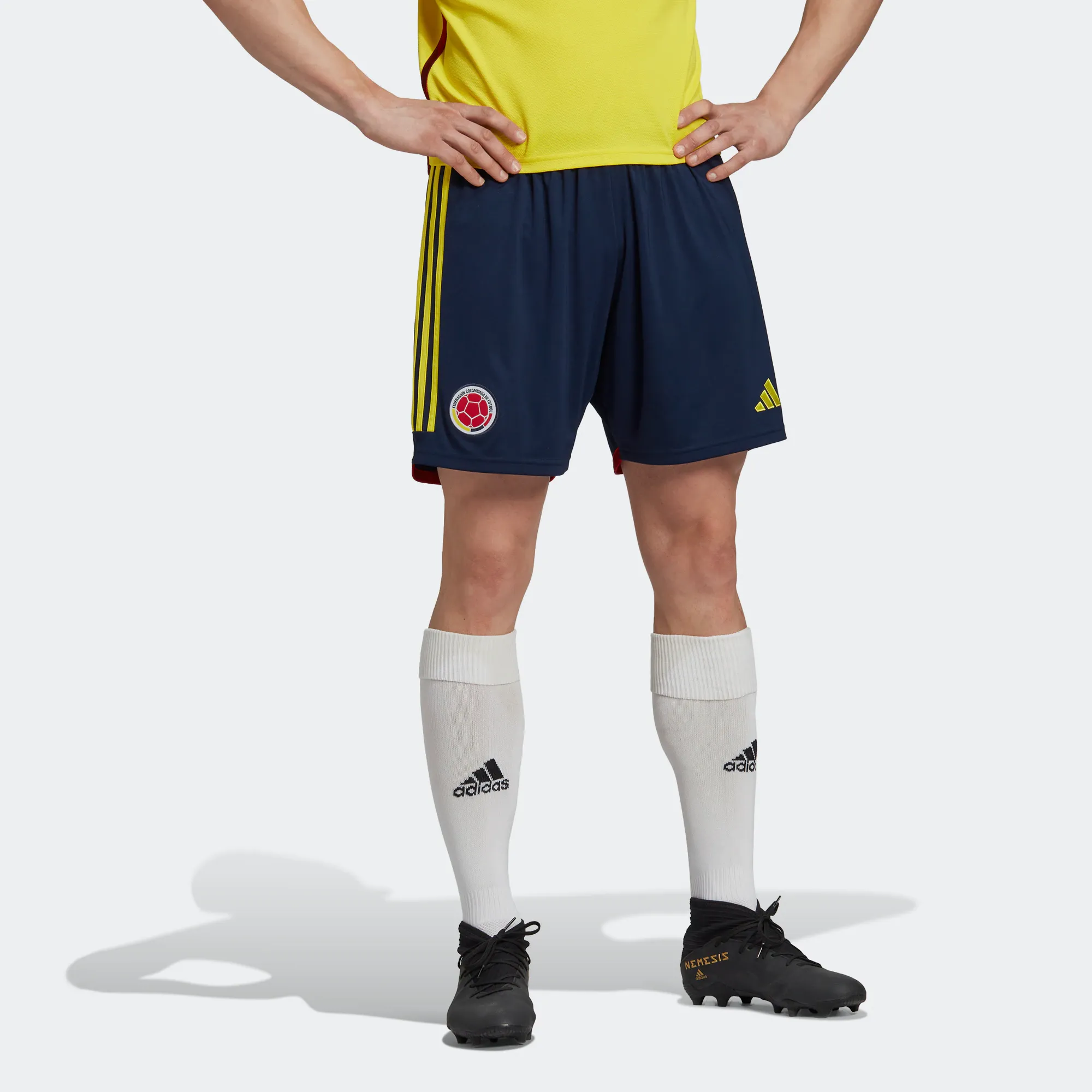 adidas Colombia National Team Home Shorts 22 'Navy Yellow' HB9165 sold by KicksCrew product image thumbnail 2