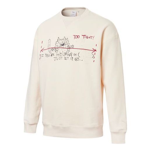 Puma X Michael Lau Graphic Long Sleeve Crew Neck Sweater 'Beige' 530351-75 sold by KicksCrew
