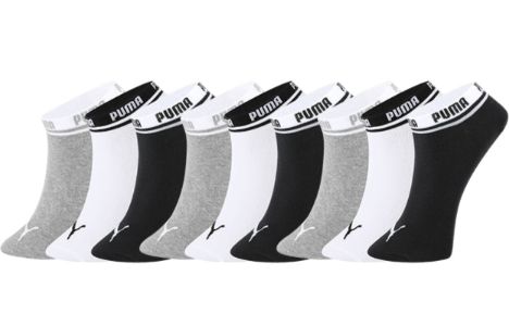 Puma Sneaker Socks 3 pack 'Black White Grey' 100000379-008 sold by KicksCrew