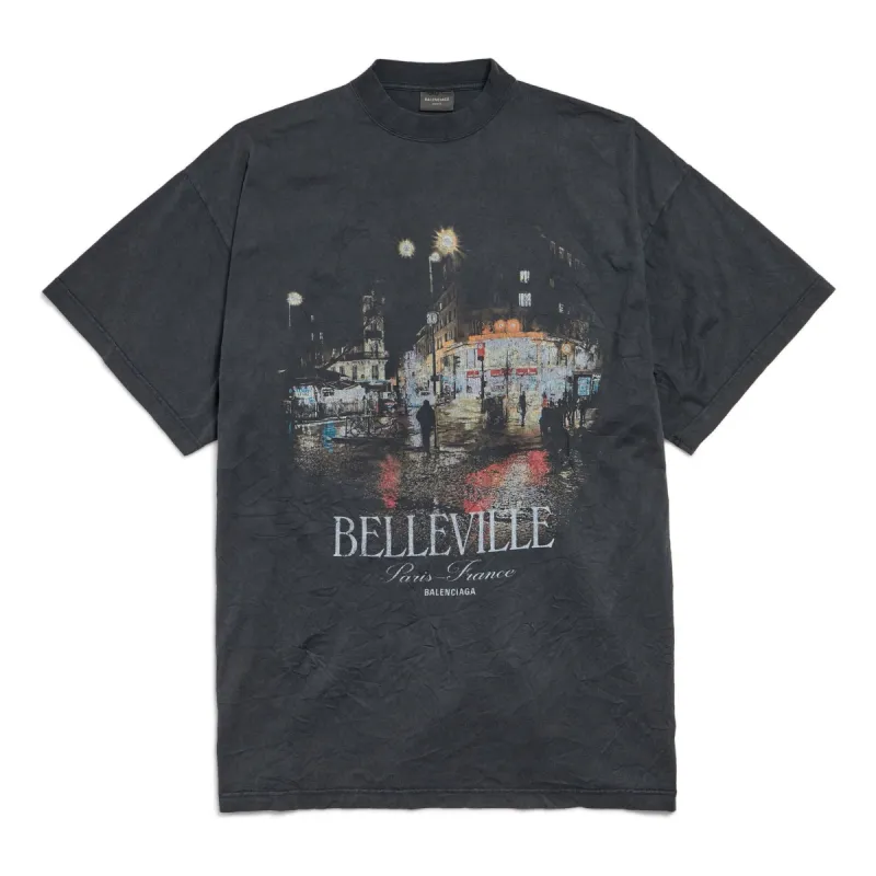 (WMNS) Balenciaga Belleville T-shirt 'Black Faded' 787349TRVP71041 sold by KicksCrew