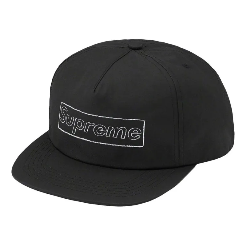 Supreme KAWS Chalk Logo 5-Panel 'Black White' SUP-SS21-590 sold by KicksCrew