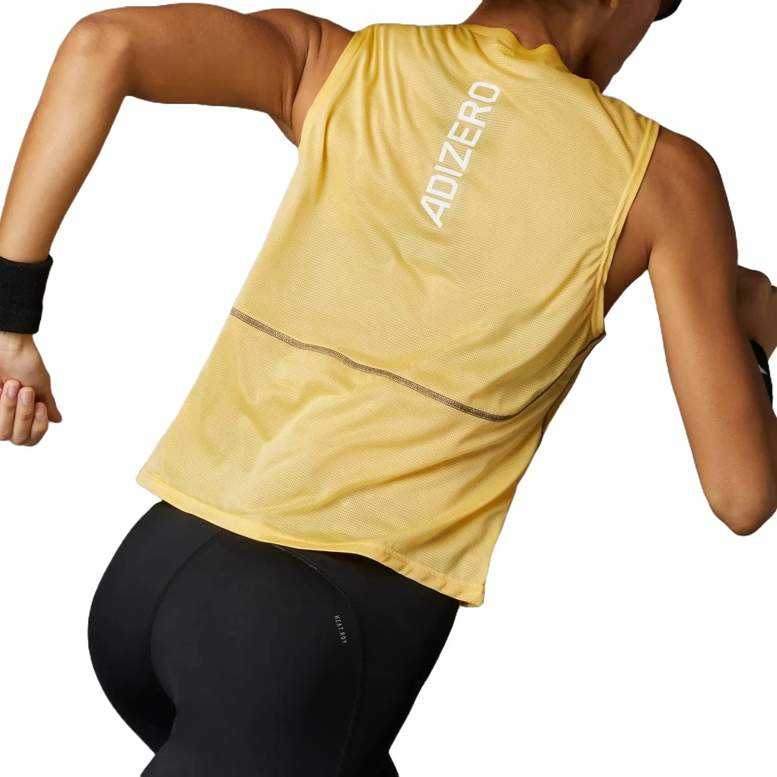 (WMNS) adidas Adizero Running Tank 'Yellow' IR7124 sold by KicksCrew product image thumbnail 2