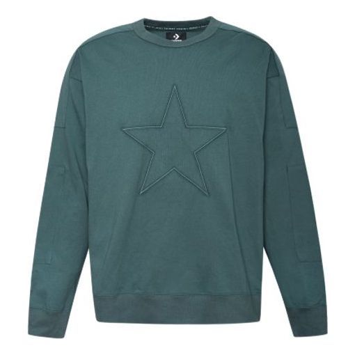 Converse Star Logo Sweatshirt 'Green' 10017895-351 sold by KicksCrew