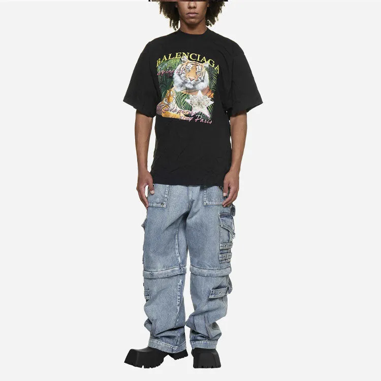 Balenciaga Year of the Tiger Logo T-Shirt 'Black' 681314TLVH21000 sold by KicksCrew product image thumbnail 2