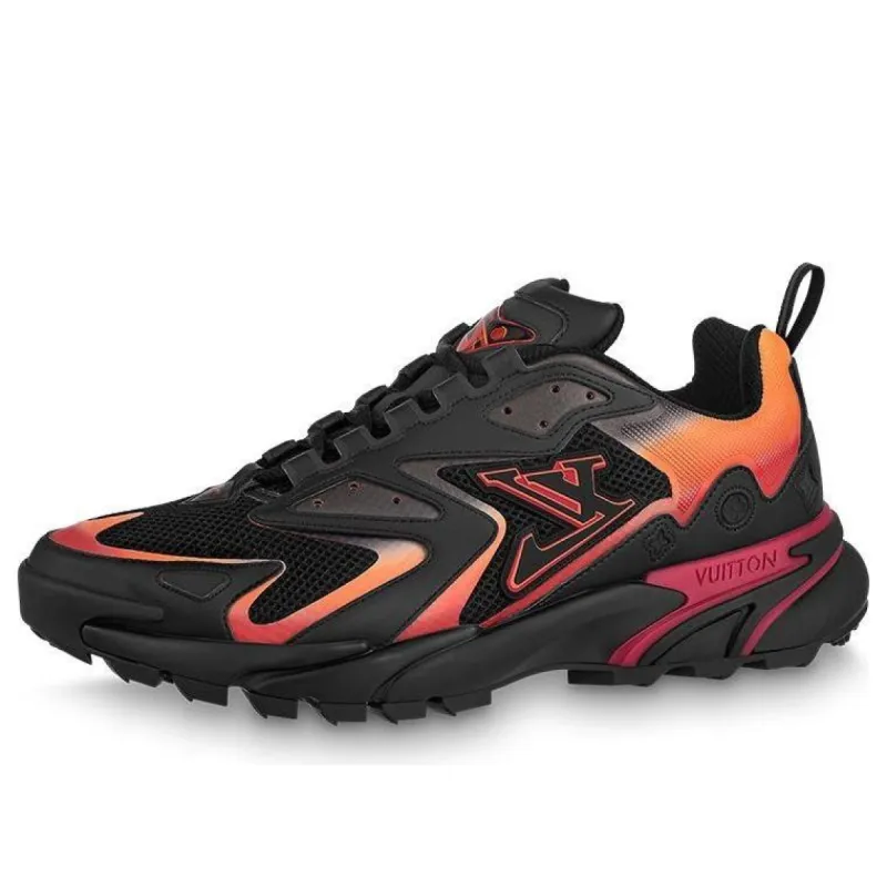 LOUIS VUITTON LV Runner Tatic Sneakers 'Black Orange Red' 1ABFQO sold by KicksCrew
