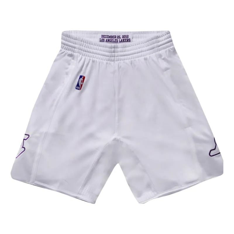 Mitchell & Ness NBA Authentic Christmas Day Los Angeles Lakers 2012-13 Shorts 'White' ASHR4972-LAL12PPPWHIT sold by KicksCrew
