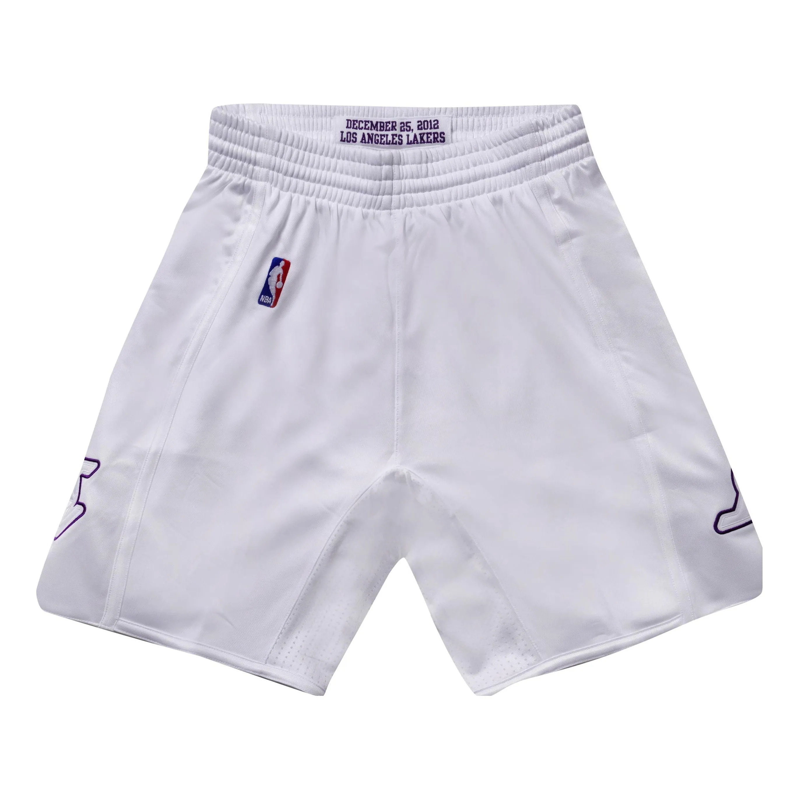Mitchell & Ness NBA Authentic Christmas Day Los Angeles Lakers 2012-13 Shorts 'White' ASHR4972-LAL12PPPWHIT sold by KicksCrew