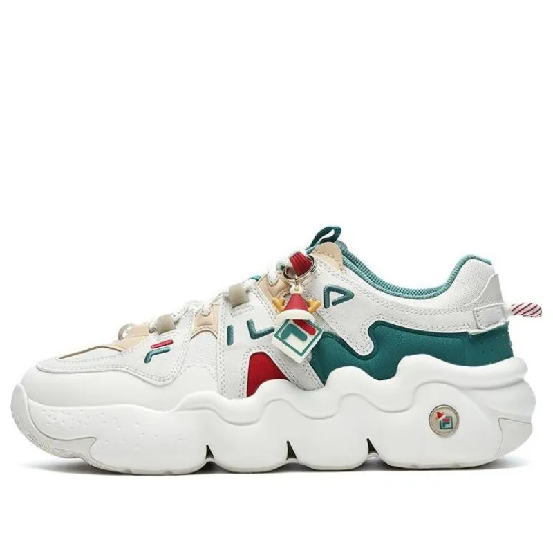 (WMNS) FILA Panini Xmas Shoes 'White Green' F12W312113FSL sold by KicksCrew