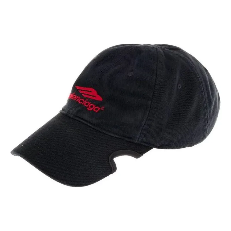 Balenciaga 3B Sports Icon Cap 'Black Red' 697749410B21074 sold by KicksCrew