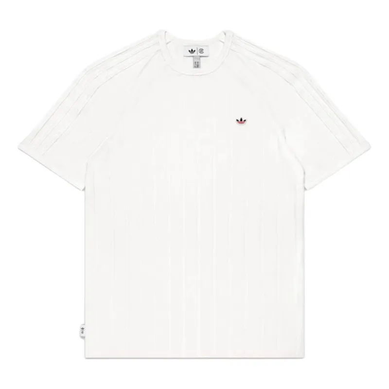 adidas x CLOT Rib T-shirt 'White' JC8170 sold by KicksCrew