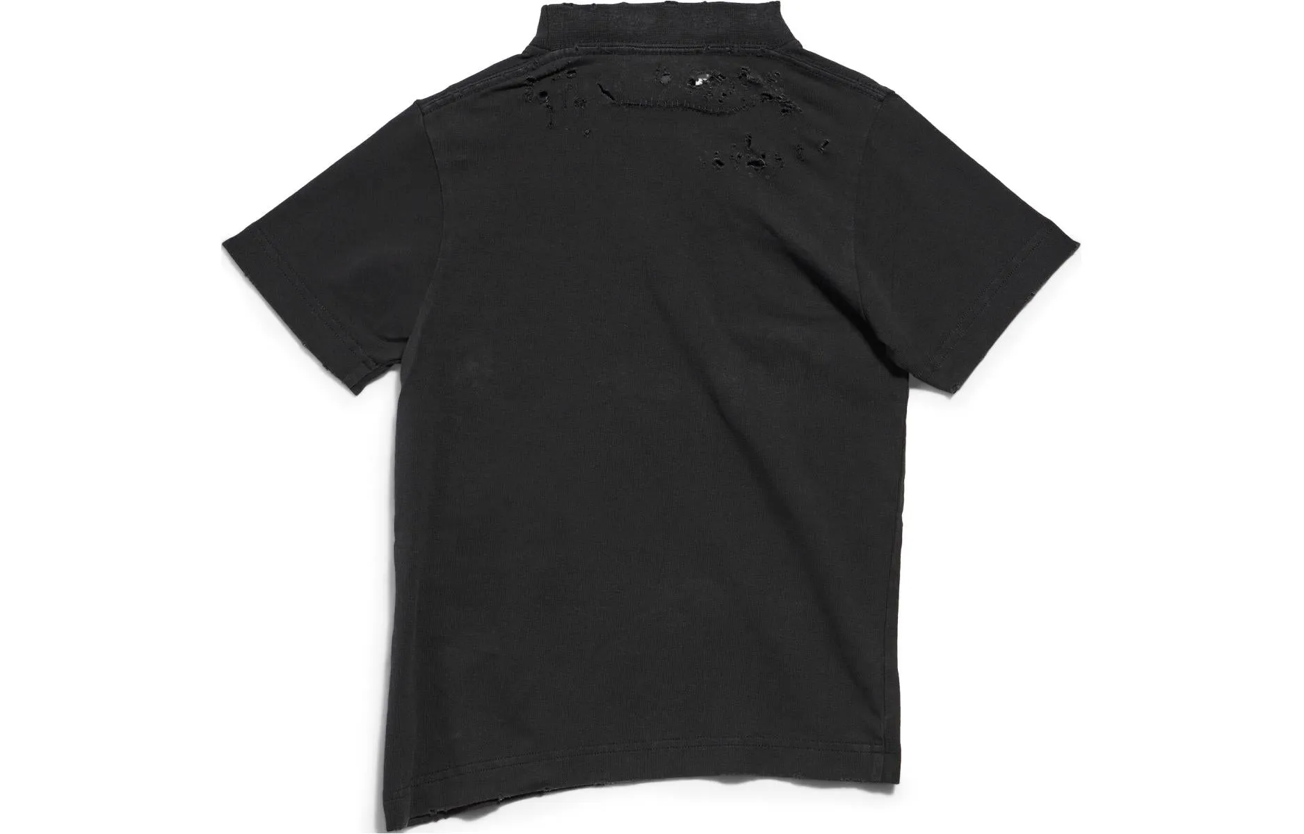 BALENCIAGA GOTHIC TYPE SHRUNK Tシャツ Gothic Type Shrunk cotton-blend T-shirt in black