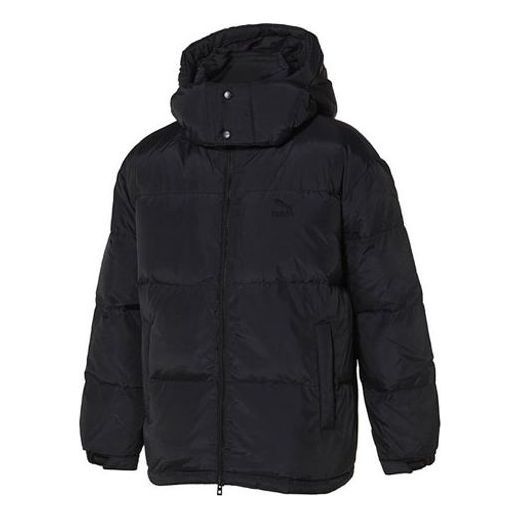 Puma Patch Padded Hoodie Jacket 'Black' 929796-01 sold by KicksCrew