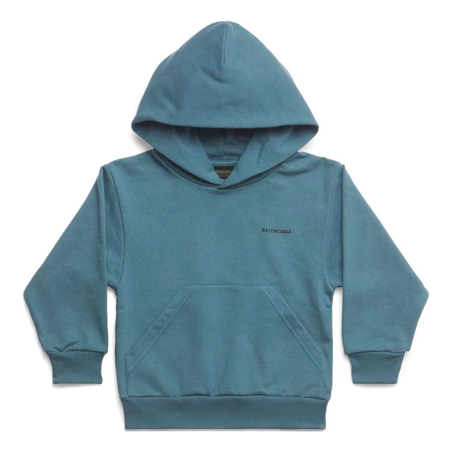 Balenciaga Logo Print Cotton Hoodie 'Blue' 682019TOVK64005 sold by KicksCrew