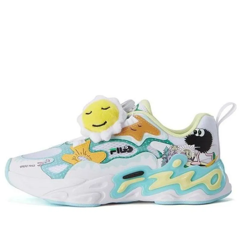 (GS) FILA Fashion Running Sneakers 'White Blue Yellow' K15B224103FWG sold by KicksCrew