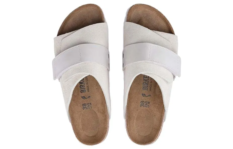Birkenstock Kyoto Nubuck-Suede Leather Narrow Fit Sandals 'Antique White' 1024526 sold by KicksCrew product image thumbnail 4