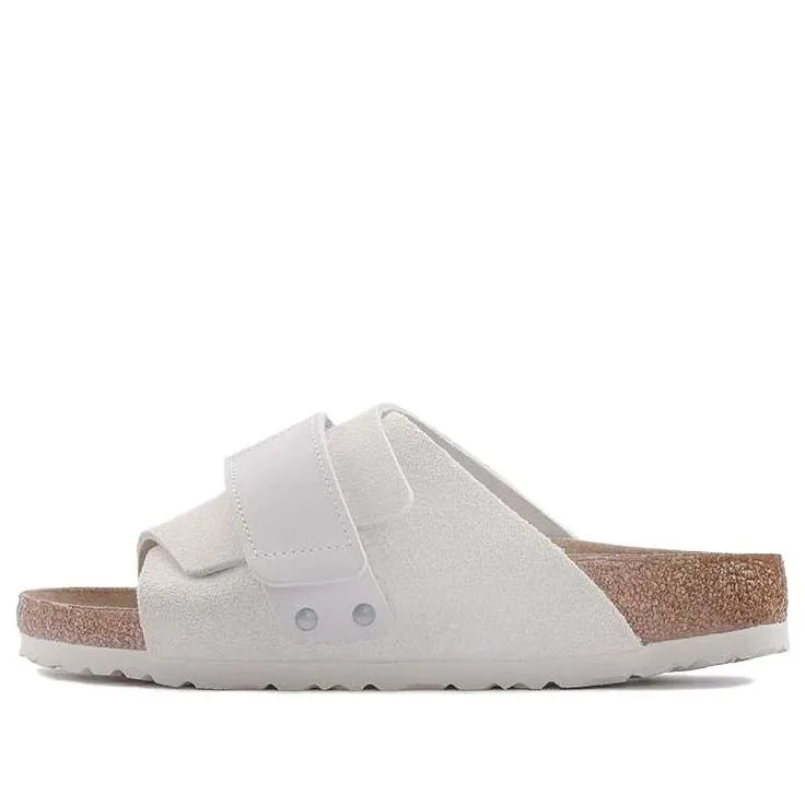 Birkenstock Kyoto Nubuck-Suede Leather Narrow Fit Sandals 'Antique White' 1024526 sold by KicksCrew