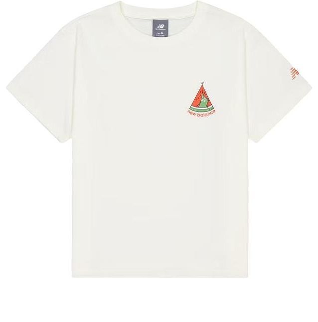 (WMNS) New Balance Cartoon Short Sleeve T-Shirt 'White' AWT41333-CIC sold by KicksCrew