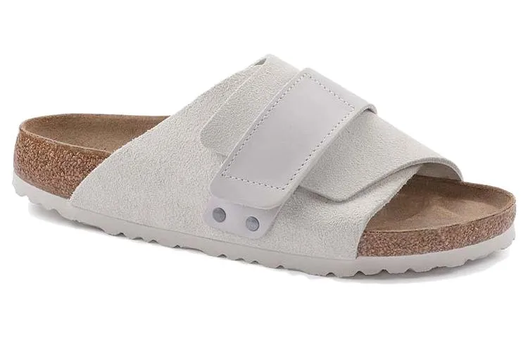 Birkenstock Kyoto Nubuck-Suede Leather Narrow Fit Sandals 'Antique White' 1024526 sold by KicksCrew product image thumbnail 2