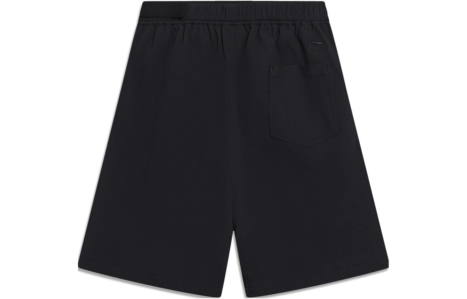 Li-Ning Counterflow Triple Logo Loose Fit Shorts 'Black' AKST583-1 sold by KicksCrew product image thumbnail 2