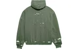 Balenciaga Caps Destroyed Hoodie 'Green' 659403TKVB63011 sold by KicksCrew