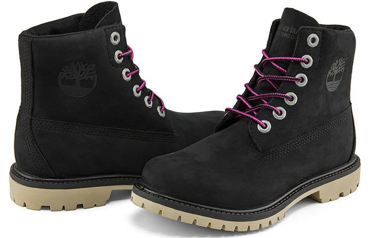 (WMNS) Timberland Paninara Collarless 6 Inch Wide Fit Waterproof Boots 'Black Nubuck' A2M2QW sold by KicksCrew product image thumbnail 5