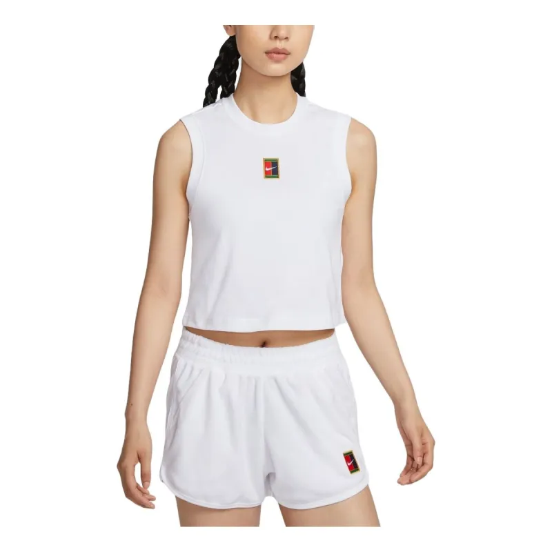 (WMNS) Nike Court Heritage Tennis Tank Asia Sizing 'White' FQ2274-100 sold by KicksCrew